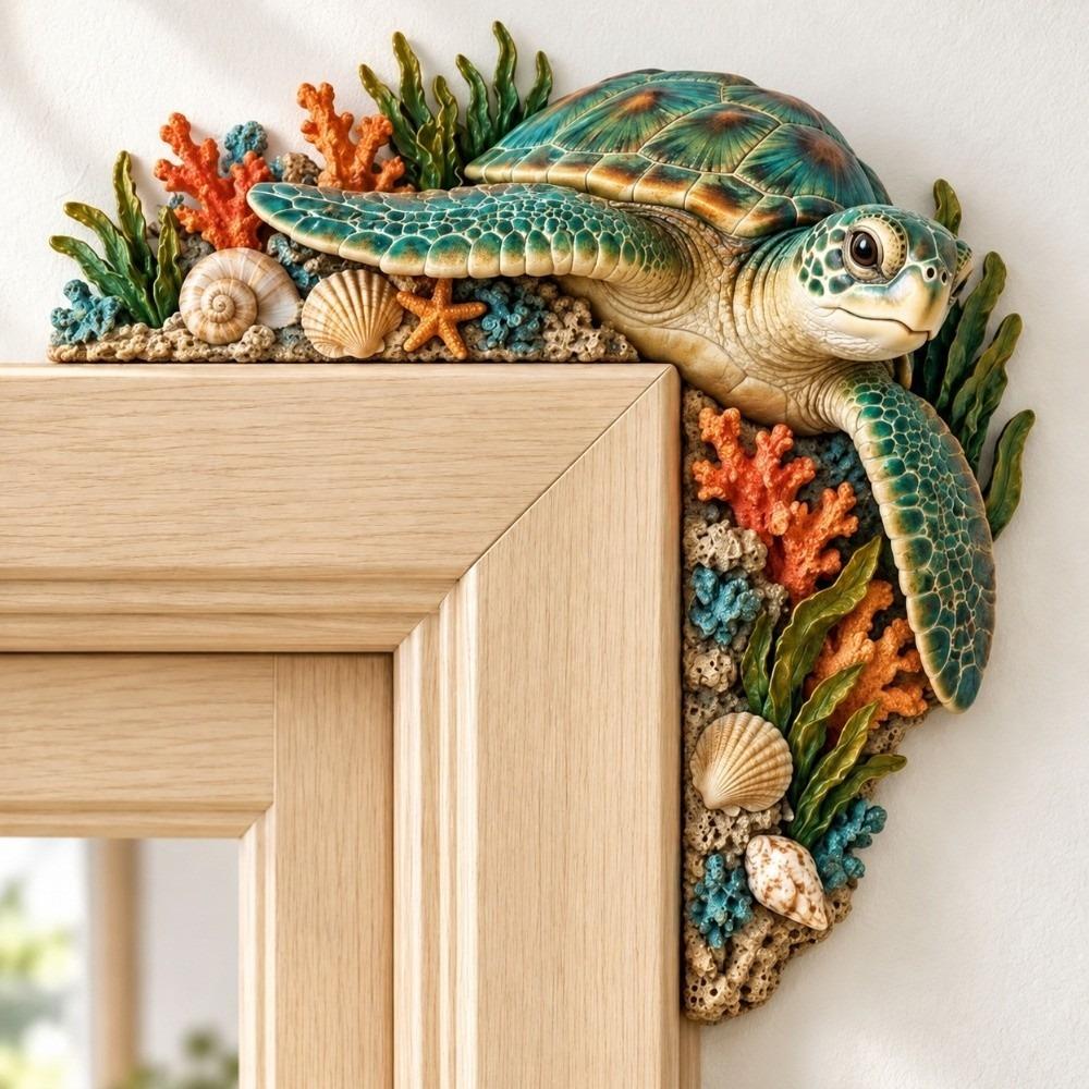 Wooden Door Topper Double-sided Printing Door Frame Decoration Animal Door Corner Decor Bar