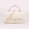 Leather rhombus chain bag women's handbag high-end new versatile single shoulder messenger small square bag