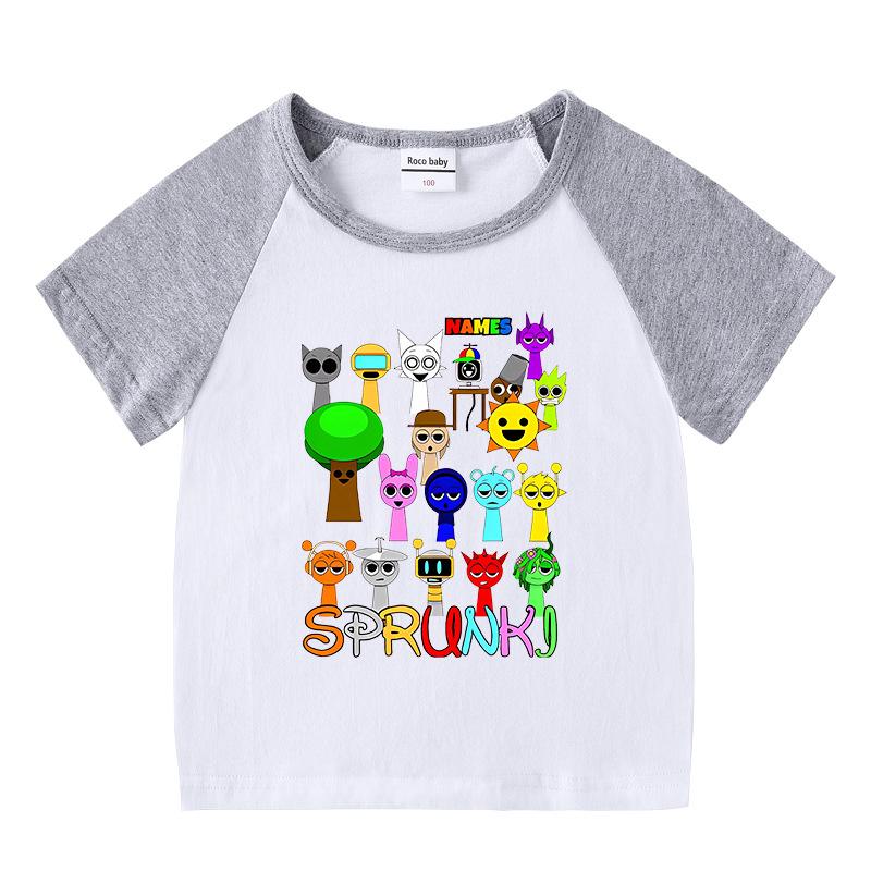Kids' Summer Color Block Sports Set: Short Sleeve T-shirt & Hot Pants