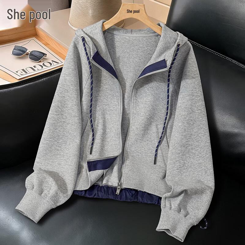 Tacchi Women s Double-Zip Hooded Sporty Sweatshirt M