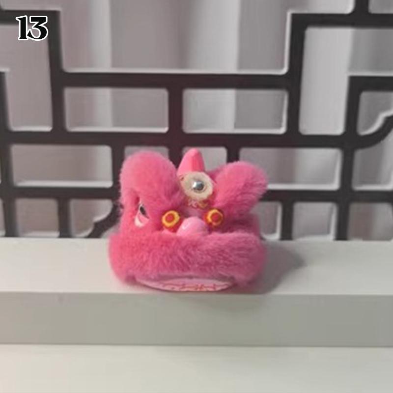 Chinese Lion Dance Ornaments Chinese Style Lion Dance Feng Shui Lucky Keychain Living Room Car Office Desktop Decor Crafts