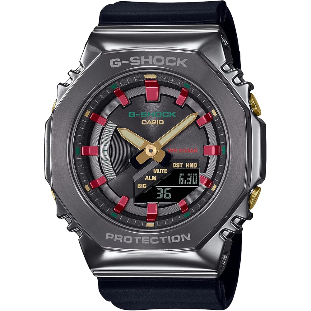 Casio G-Shock GM-S2100CH-1A Men s Watch Black Resin Case Water Resistant Analog-Digital