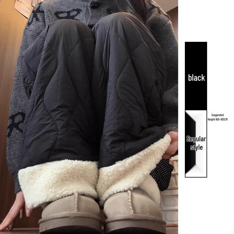 

Женские розовые хлопковые брюки прямого кроя на флисовой подкладке - Утепленные, теплые брюки широкого кроя для осени/зимы XL