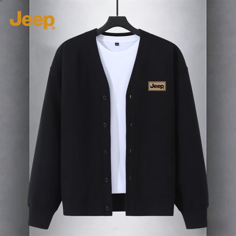 JEEP Men's Casual Knit Button-Front Cardigan