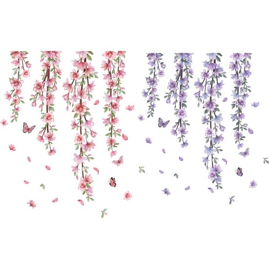 Wall Sticker Waterproof Flower Sticker DIY Self-adhesive Colorful Wall Decal