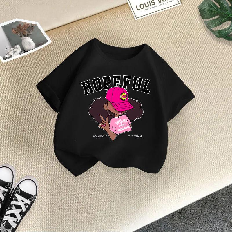 Tween Kleidung für Mädchen Niedliches grafisches Kurzarmshirt für Mädchen Weiche Kleinkind Sommerkleidung Mädchen Größe 4-14 Jahre Kleidung Mädchen Tops