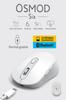 ELECOM Wireless OSMOD Bluetooth Connects to Up to 2 6 White [Renewed] Mouse, Silent, Rechargeable, Six, 2.4GHz Dual-Pairing, Devices, Buttons,