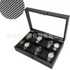 Retro Edition Black Walnut 10-Slot Watch Display Box