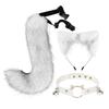 1 Set Cat Ear Halloween Cosplay Accessories Necklace Cat Tail Halloween Animal Cosplay Props Cute Adjustable