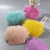 Feather1Meter Fluffy White Ostrich Feathers Trim Fringe 8-10cm Feather Ribbon for Wedding Party Sewing Dress Clothing Decoration Crafts