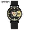 Sanda Nylon Strap Quartz Watch - Simple, Thin, Creative Dial, Waterproof, for Students and Sports