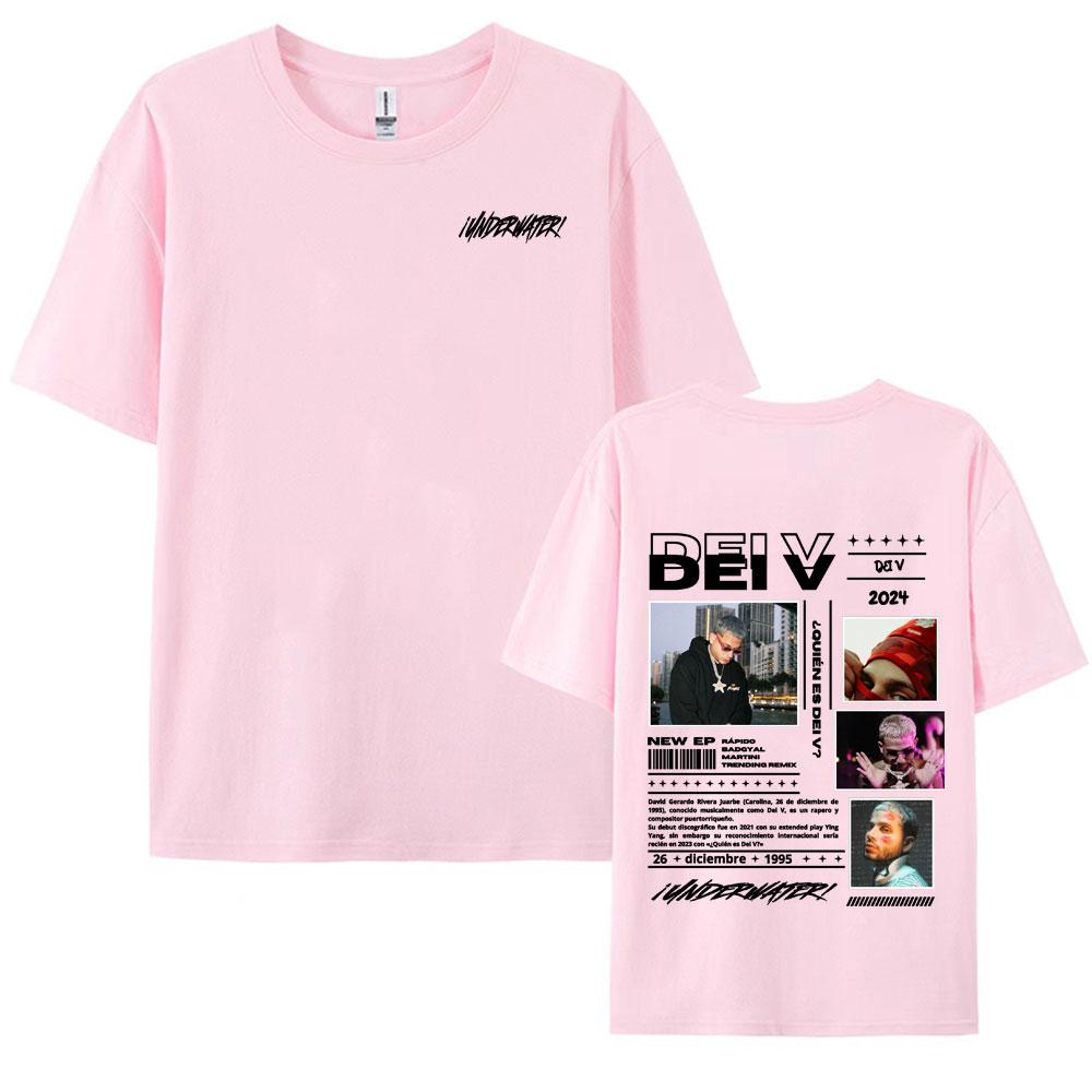 Rapper Quien Es Dei V Underwater Tour Graphic T Shirt Men Women Vintage Fashion Hip Hop Street Tshirts Casual Cotton Tshirt