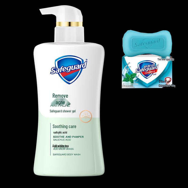 Safeguard White Tea Acne Control Shower Gel & Mint Soap Set