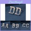Stylish Copper Zirconia Alphabet Earrings Charming Initial Studs For Modern Women