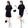 Embroidered Sports Suit for Women Summer Large Size Loose Fashion Short-sleeved Shorts Casual Two-piece Set