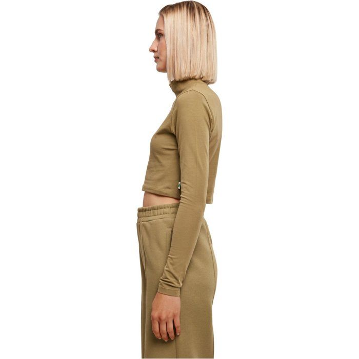 Urban Classics Ladies - Organic Crop Turtleneck Longsleeve