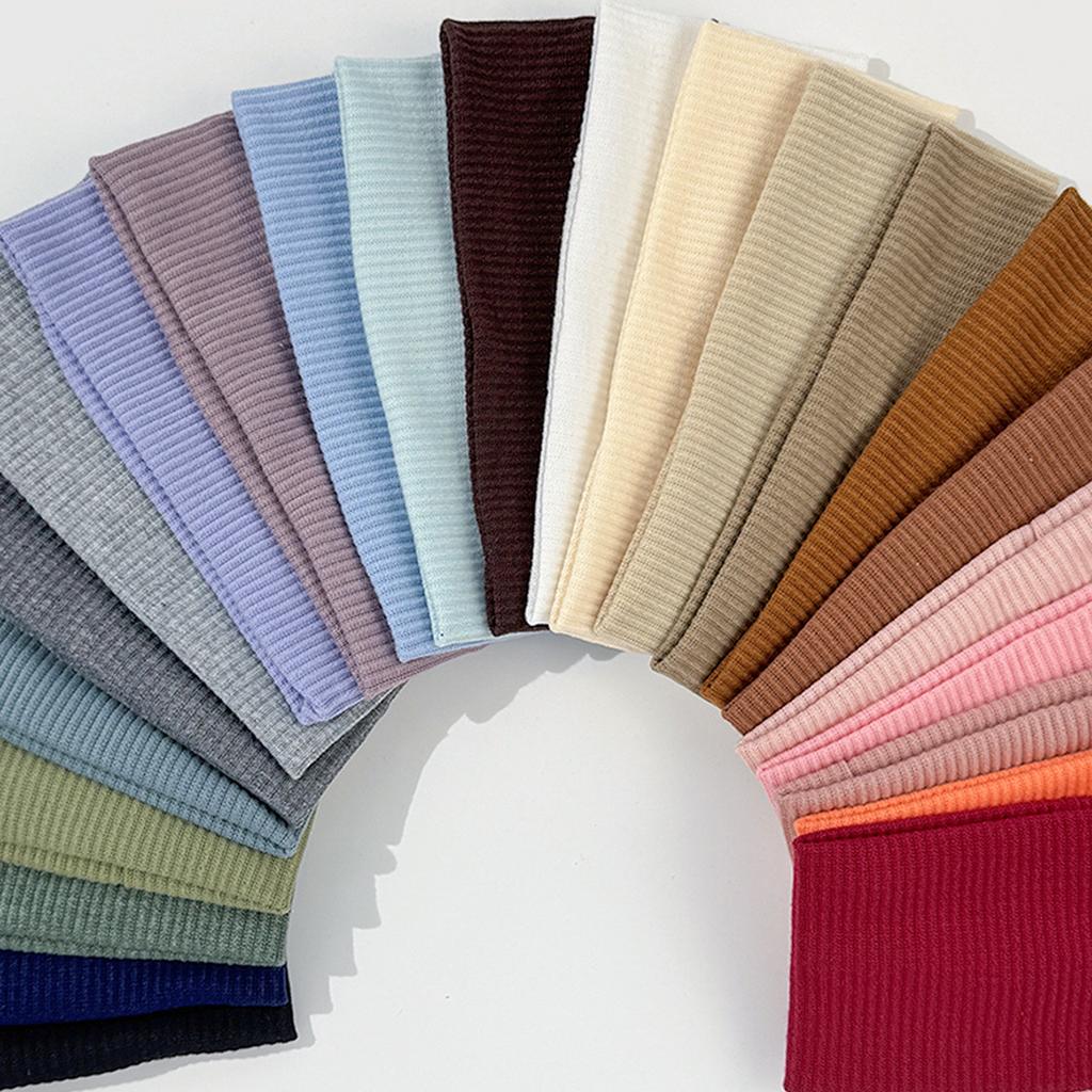 9003SASAACCWide Brim Stretch Headband Female Face Makeup Spring Net Sports Knit Soft Headband Wrap Warm Crochet Women