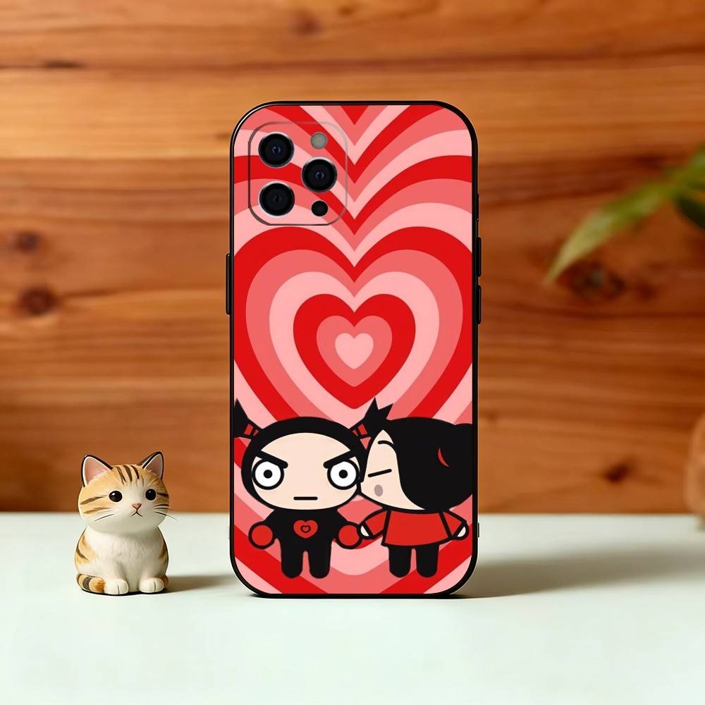 Chinese Doll P-Pucca Phone Case For iPhone 17, 16,15,14,13,12,11 Plus,Pro Max, Others Soft Black Cover