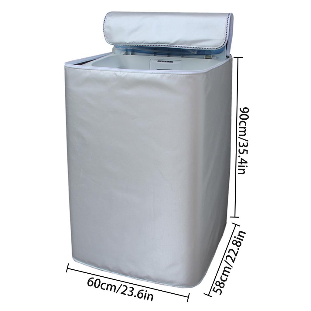 Washing Machine Cover Sunscreen Dustproof Thicker Fabric Zippers Convenient Use