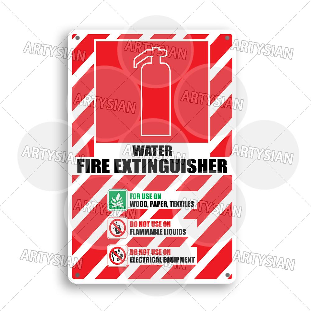 Fire Safety Metal Sign Flammable Warning Emergency Exit Escape Alarm Extinguisher Instruction Signage Assembly Hose Reel Plaque