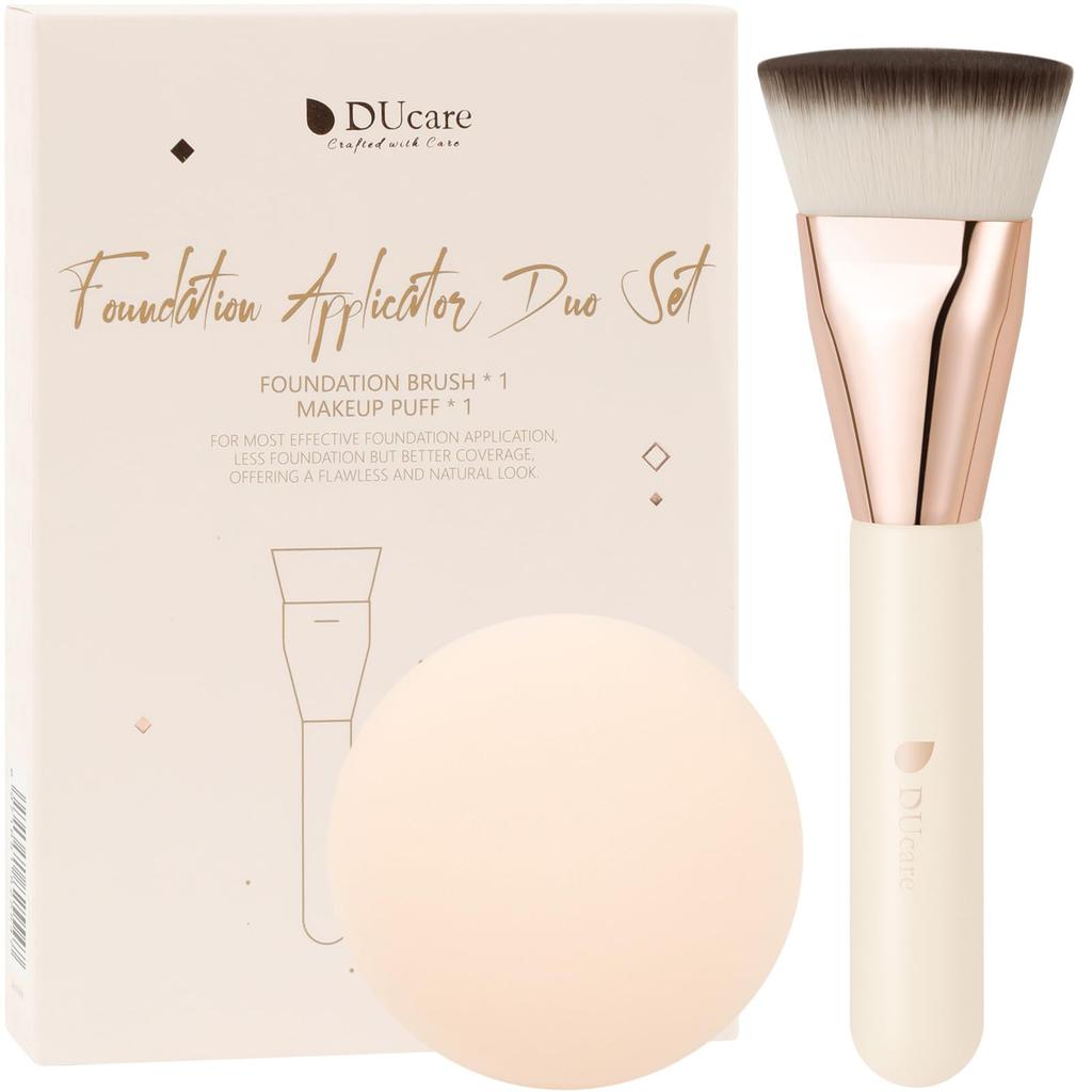 DUcare Makeup Foundation and Makeup Puff for All Premium Fiber for Lasting Base Set Brush, Brush, Foundations. Popular, Skin-Friendly, Ultra-Fine,