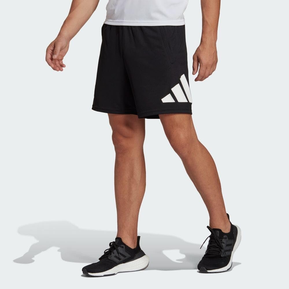 adidas UP191 Train Essentials Logo Training Men's Shorts, Black/White (IB8121), J/XL5