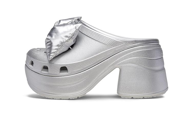 Кроксы Siren Metallic Bow Серебристые Женские 210050-0P1 38-39