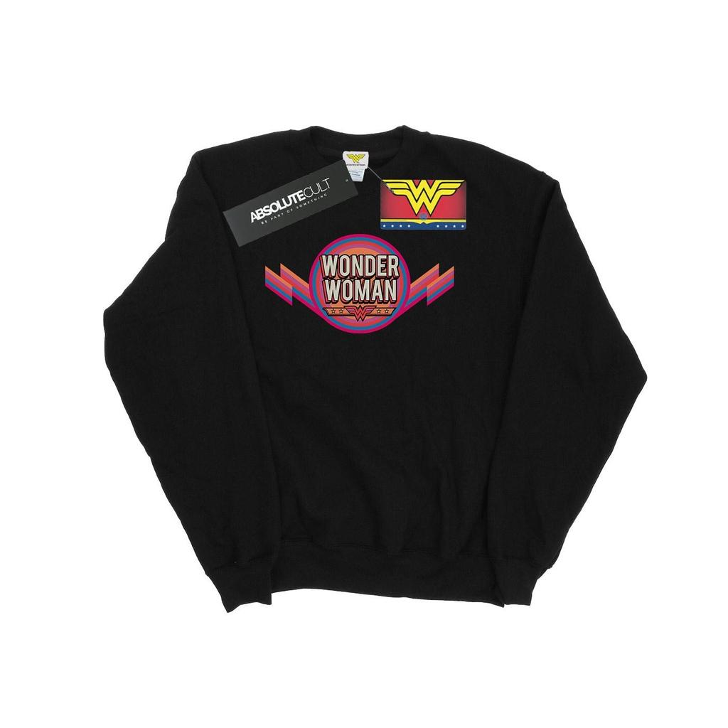 DC Comics Mens Wonder Woman Rainbow Logo Sweatshirt
