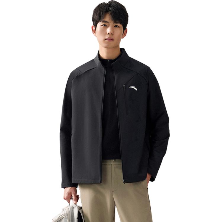 Anta Minimalist Comfortable Casual Versatile Stand Collar Fashion Sports Jacket Men Jacket 952537612-3