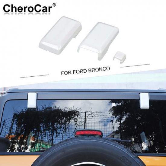 Heckscheibenwischerarm Glas Heckklappenscharnier Abdeckung Zierleisten-Kit Für + Ford Bronco