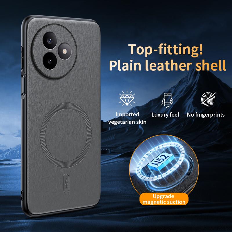 For Redmi K80 Ultra Case Magnetic Leather Shield Cover For Redmi K80 Ultra High Quality Anti-Fingerprint Non-Slip PC+TPU
