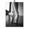 Ballet Girl Dance Fog Window Wall Art Canvas Painting Vintage Black White Posters Prints Pictures For Living Room Home Decor