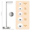 Simpletome Toilet Paper Holder, Freestanding, with Storage, Stable Weighted Base, Bathroom Freestanding Roll Holder (304 Stainless Steel, Brushed Fini