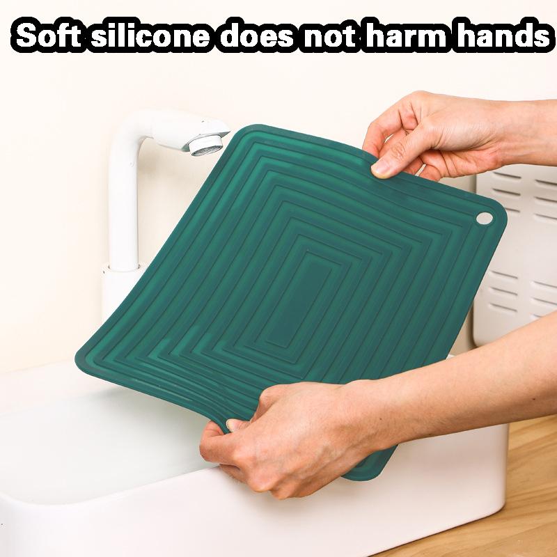 Silicone Pot Mat Square Thickened Heat Insulation High Quality Durable Design Safe for Children Mat Non Slip Corrugated Models Kitchen Table Mats