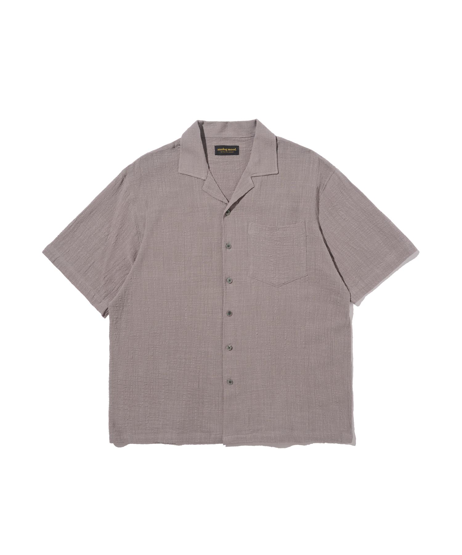 Analog Mood Linen Short Sleeve Shirt (Gray) Free