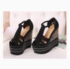 Runway-Ready 16cm Extreme Height Platform Sandals - Sexy Fringe Accent Peep-Toe High Heels for Women Small Sizes/Waterproof Sole
