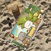 Mochi Cat Cute Towel Beach Towel Oversized Quick Dry Towel Absorbent Soft Swim BeachTowels for Men Women