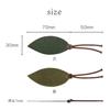 Lurverri Leaf Made of Genuine Italian Perfect for Stylish Leaf Perfect as a or Everyday Green Bookmark, Design, Leather, Reading, Ornament, Gift,