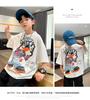 Boys' summer outfit white short sleeved T-shirt 2026 new style children's summer loose fit mid size children's summer top
