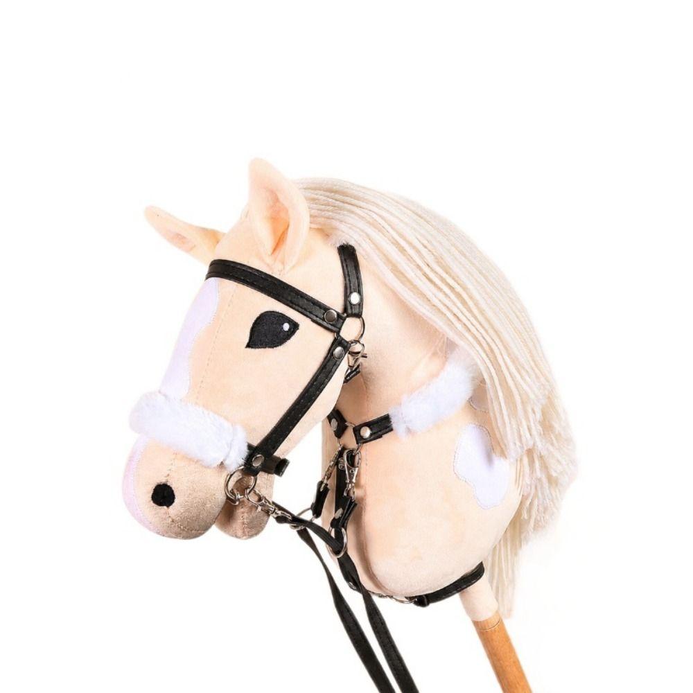 Realistic Plush Hobby Horse Soft Plush Children's Horse Riding Toy Plush Horse Head  Party Decor