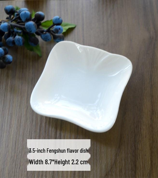 Multi-Compartment Ceramic Seasoning and Dipping Dishes for Soy Sauce, Vinegar, and Mustard
