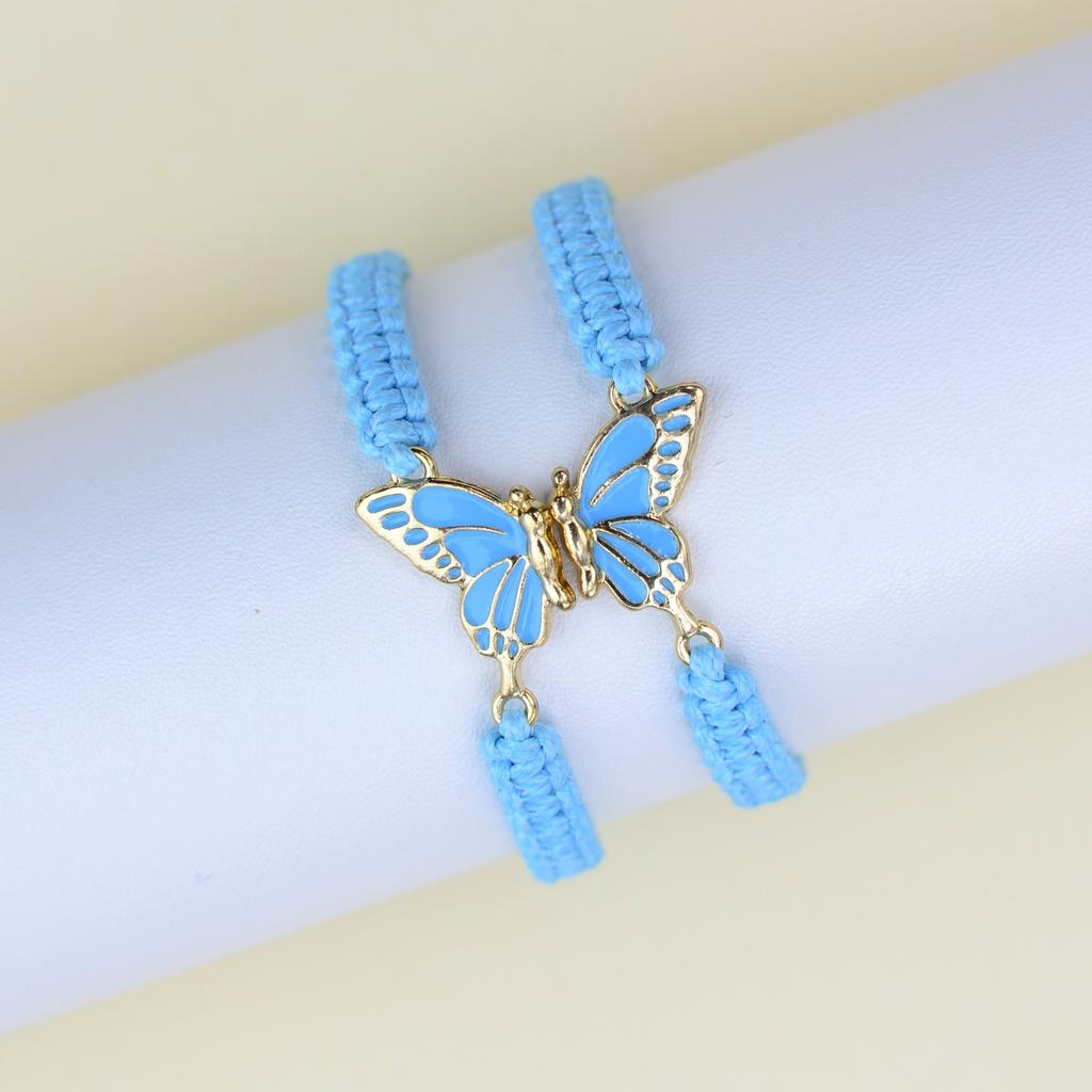 Fashion European American Style Butterfly Enamel Jewelry Four Piece Set For Women