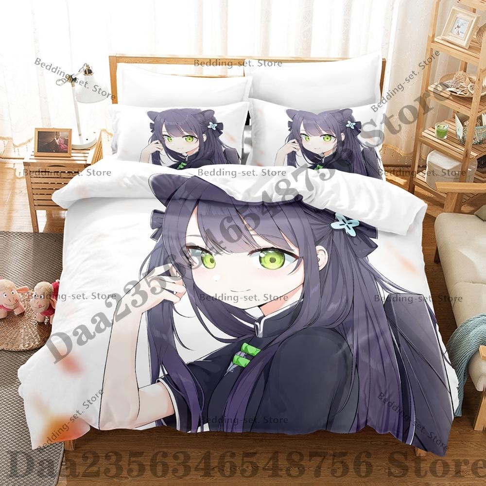 Comforter Sunohara Shun Blue Archive Bedding Set Single Twin Full Queen King Size Bed Set Adult Bedroom s Anime Bed