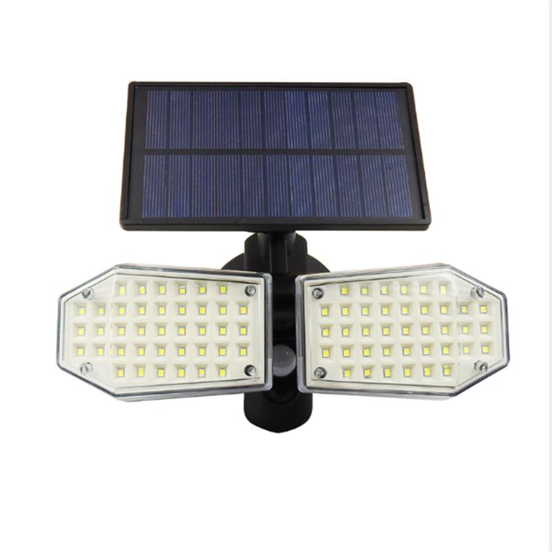78 LED Dual Head Solar Street Light Waterproof Wall Sensor Outdoor Floodlight