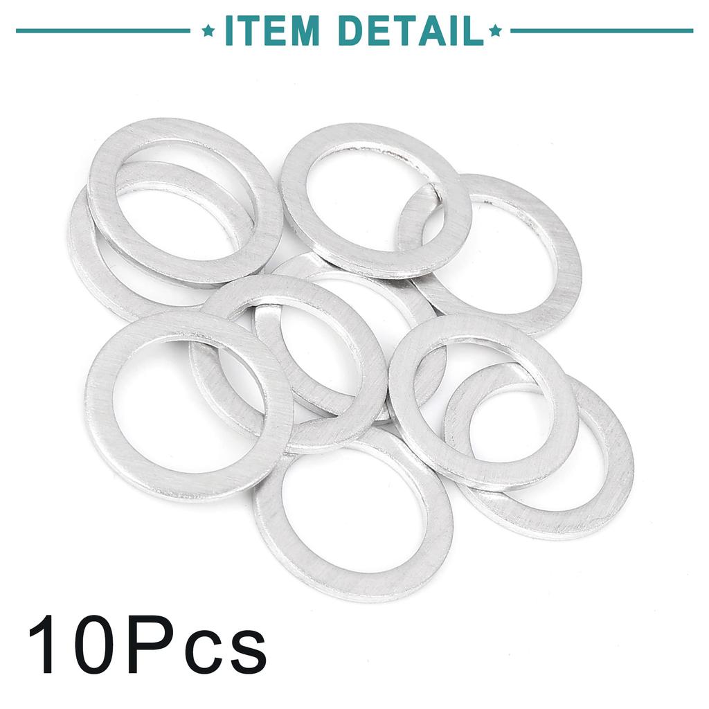 ACROPIX M20 Drain Plug Gasket Kit for Honda Civic Silver Tone 10pcs