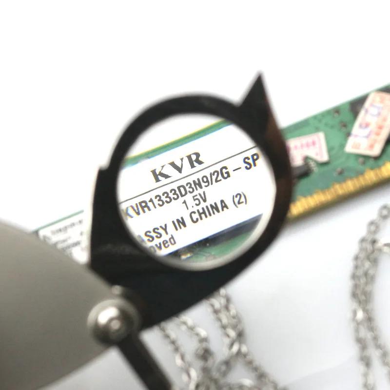 

Necklace Pendant Magnifying Glass Dust-Proof Shell 10X Metal Magnifying Glass Reading Small Portable Loupe 10X