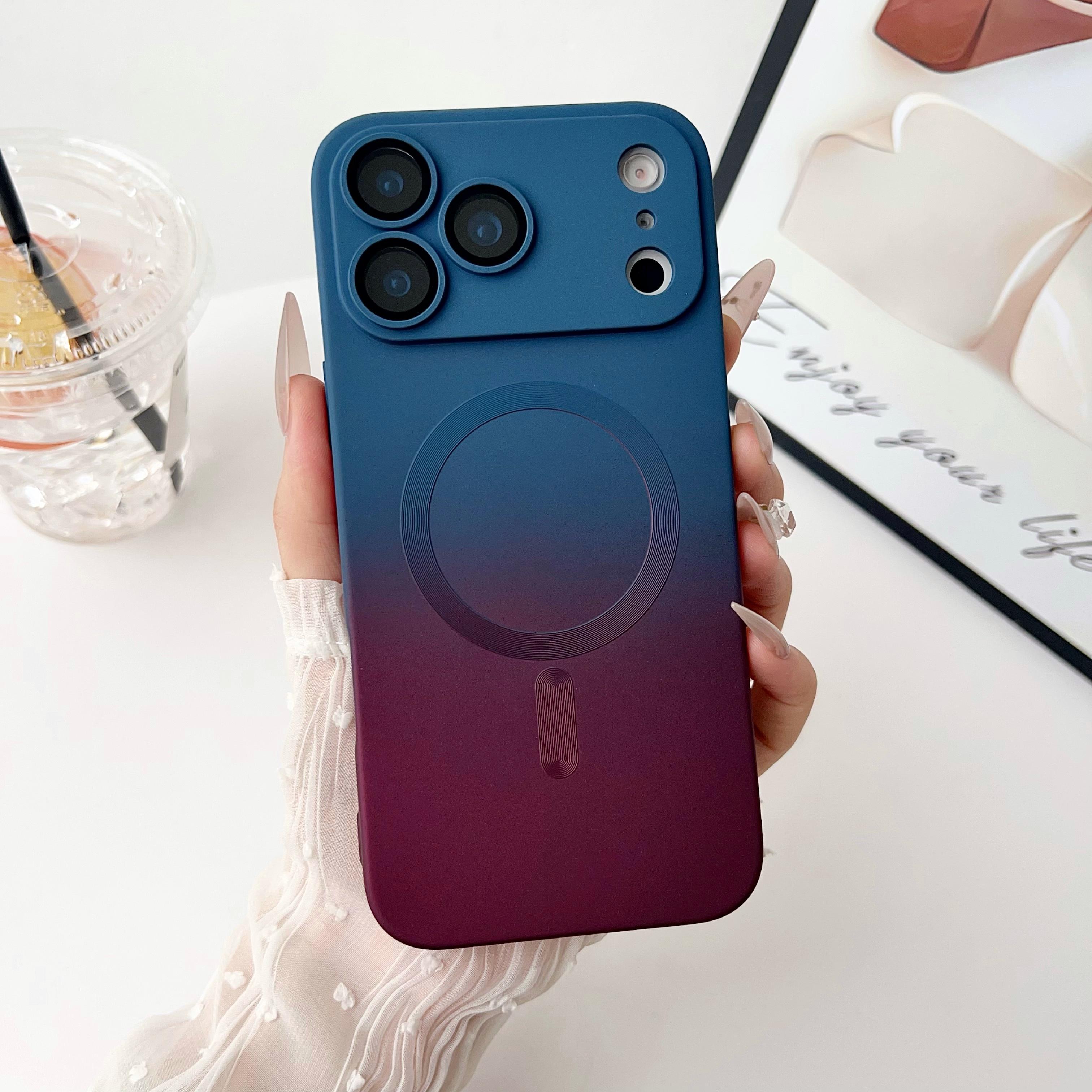 

Матовый градиентный TPU с магнитом для Magsafe Чехол для iPhone 17 Air 17 Pro Max 17 Pro 17 Ударопрочный со стеклянной крышкой для объектива iPhone17