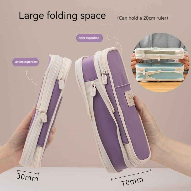 Kawaii Pen Bags Spacious Pencil Carryall Pouch Holder Box for Girls Boy Office Student Stationery Organizer School Supplies