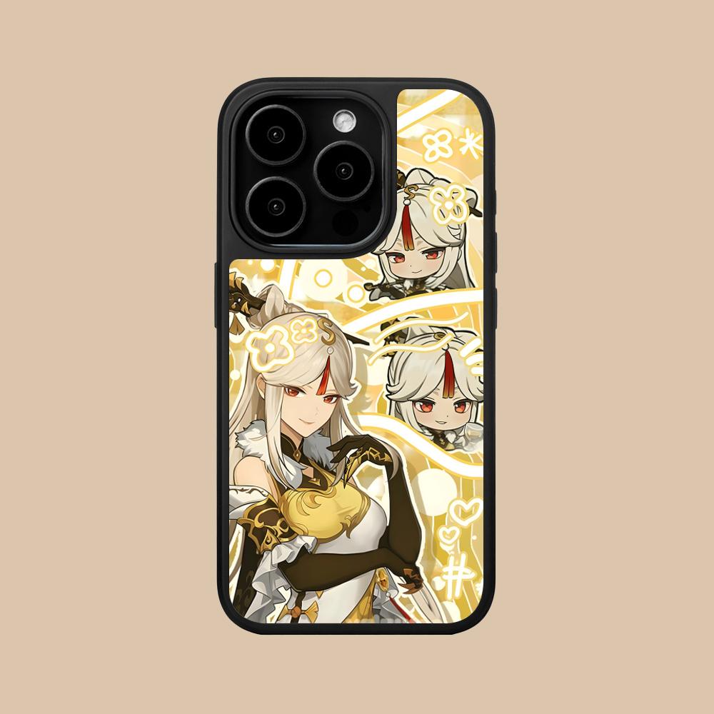 

Game GI Ningguang Matte Surface Mobile Phone Case for iPhone 17 16 15 14 13 12 11 Air Pro Max Plus Colorful Cover iPhone 11