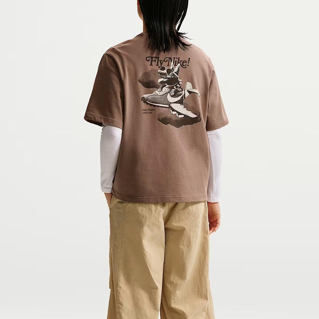 Nike T Shirt Women's Mink Brown IR7589-214